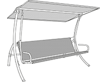 Instruction de montage balancelle pliable avec siège en Primetex et toit droit